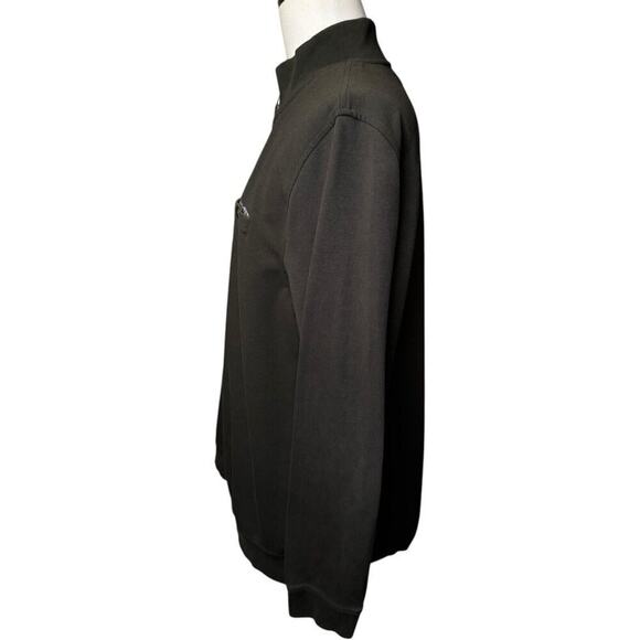 Ted Baker London Mens Size 2X/7 1/4 Zip Pullover Sweater Olive Green Old Money - Picture 4 of 8